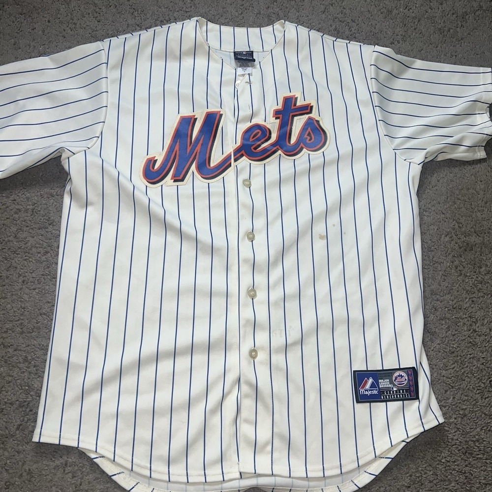 Ike Davis New York Mets Jersey Mens Large Majestic Home White Cool Base